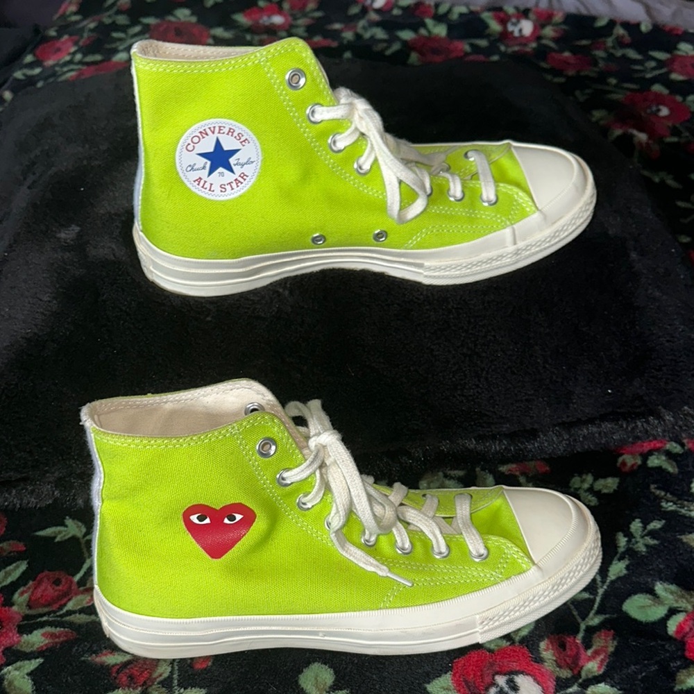 Converse x CDG Lime Green
